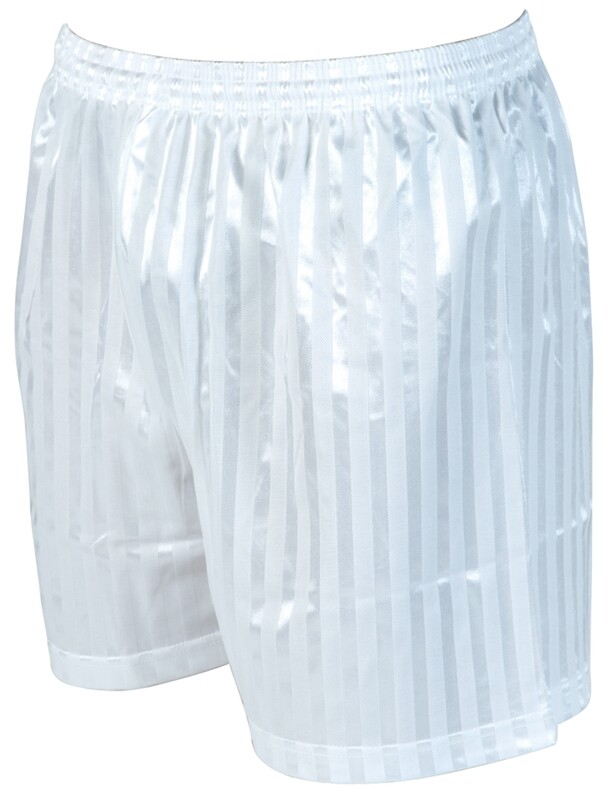 Precision Striped Continental Football Shorts Adult White S 30-32""