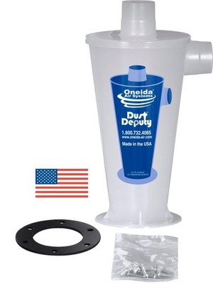 Oneida Air Systems Dust Deputy DIY Anti-Static Retrofit Cyclone Separator for...