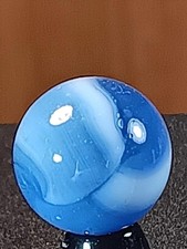 19/32" Peltier Carolina Celestial Blues Pearl Clear Rainbo Serious Marble B313