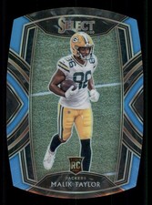 2020 Select Prizm Light Blue Die Cut #282 Malik Taylor