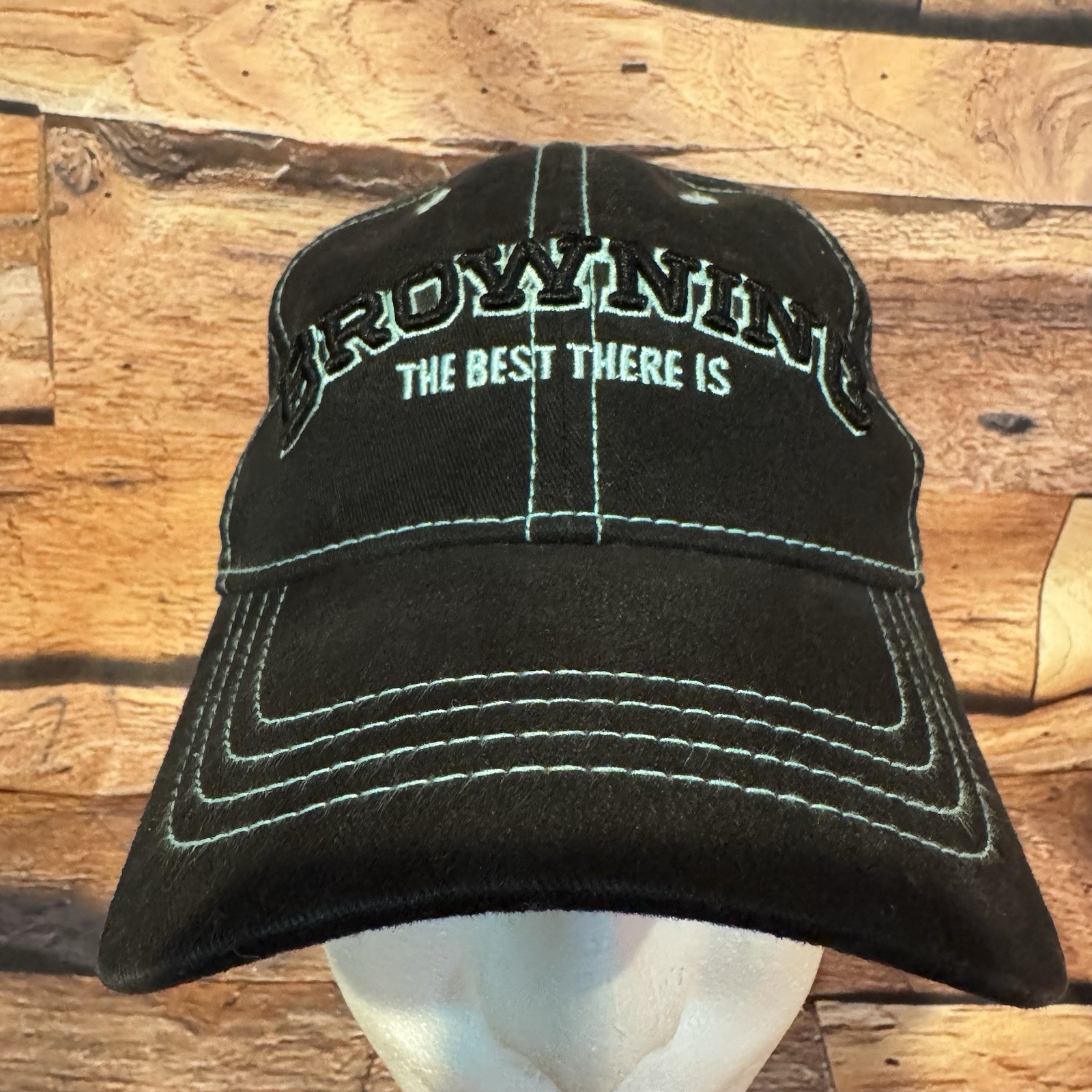 Browning Hat Cap Adjustable Strapback Black & Blu… - image 1