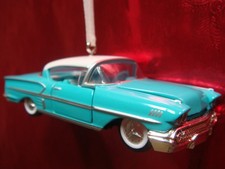 CLASSIC 1958 58 CHEVROLET CHEVY IMPALA Turquoise/Aqua CHRISTMAS TREE ORNAMENT