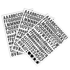 2280 Pieces 15 Sheets 0.5 Inch Small Letter Stickers, Black inch,