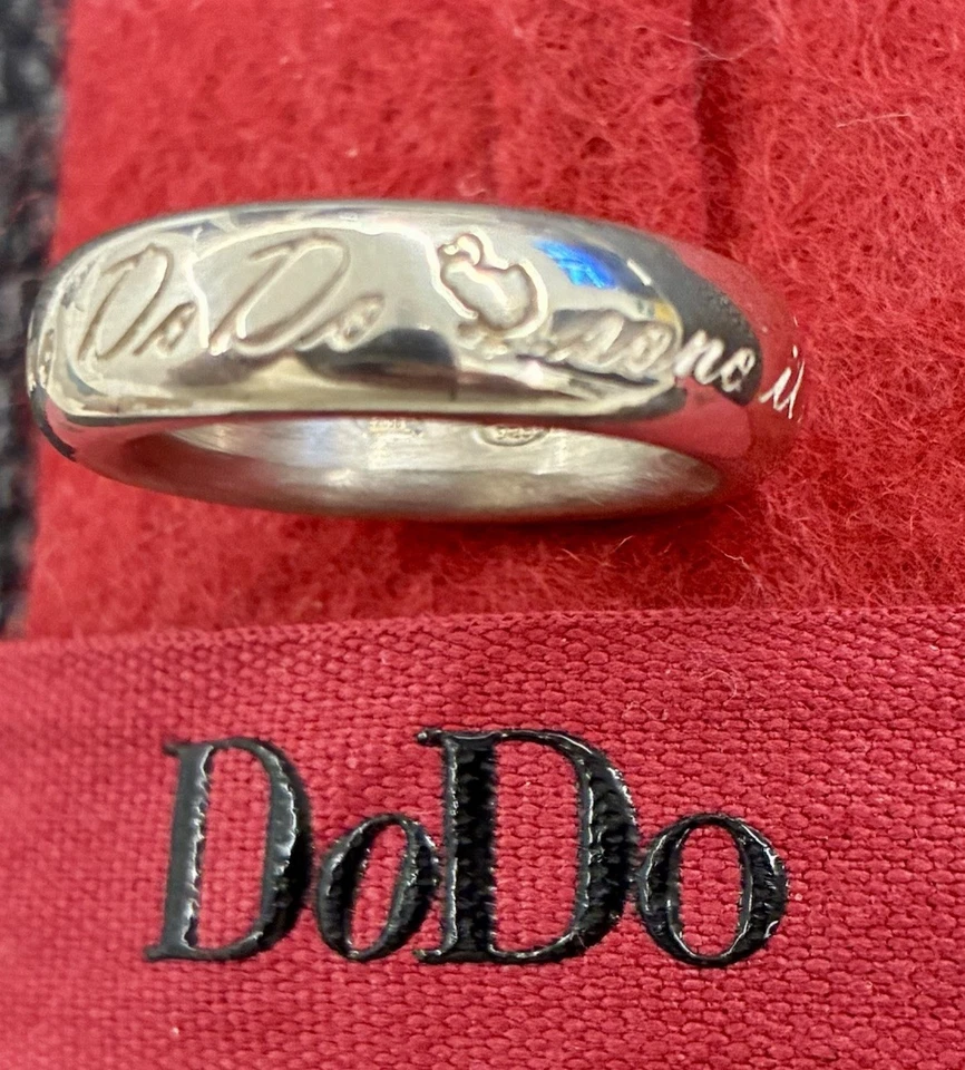 Dodo Pomellato Anello Fede Fascia Argento Sono Il Tuo Dodo 13/53 Fuori Produzio - Immagine 4 di 4