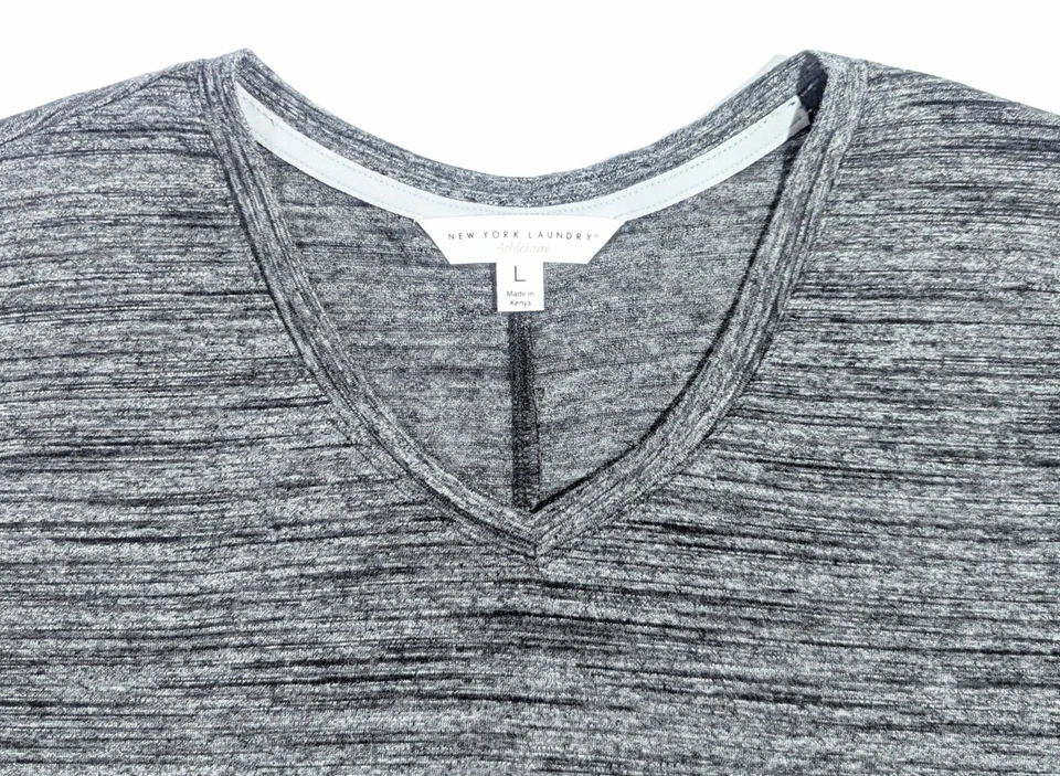 Nuevo con etiquetas Top para mujer New York Laundry, talla grande Athleisure gris jaspeado negro Foto 2 de 4