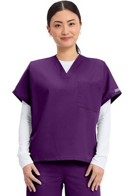 Cherokee Scrubs Unisex Workwear V Neck Scrub Top 4777 Eggplant XS