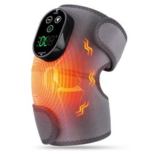 Cordless Heated Knee Massager with Vibration, Heated Knee Brace Wrap Heating ...