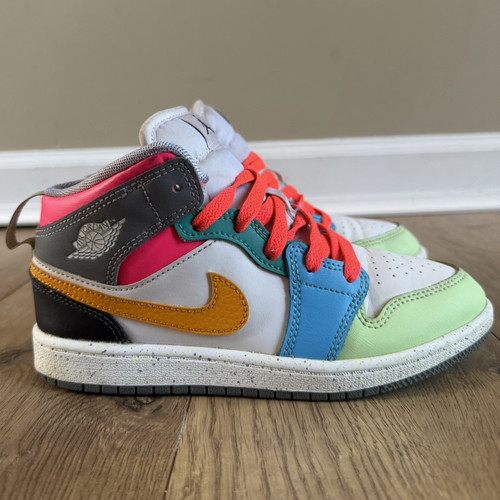 Nike Air Jordan 1 Mid SE PS 'Multi-Color’ Sneakers Shoes Size 1.5Y FN1188-100
