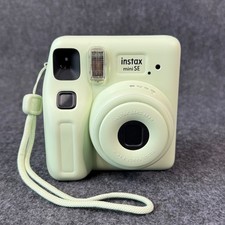 Fujifilm Instax Mini SE Instant Camera Mint Green w/Strap - Tested Working