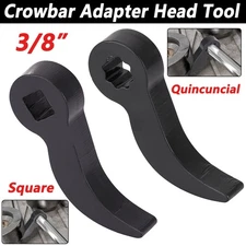 Crowbar Adapter Square/Quincuncial Head Tools Adjustable Angle Pry Bar Fits 3/8"