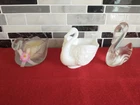 Swan Figurine Art Glass Vintage Fenton, White OR Modern Home Decor YOU CHOOSE