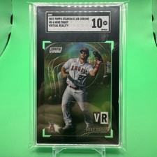 MIKE TROUT 2021 TOPPS STADIUM CLUB CHROME VIRTUAL REALITY VR-6 ANGELS SGC 10