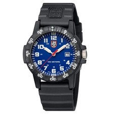 Luminox Men's Watch Blue Dial Round Quartz Black Silicone Rubber Strap 0323