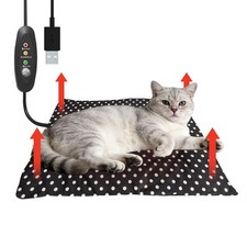 USB Heating Pad for Cat, Small Dog, 5V Safe Heated Pet Mat with 3-Temp, Hand ...