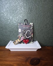 Ed Hardy-Motivo Llavero O Bolso Dije-Corazón Rojo-Perla-Tigre-Diseño Flor