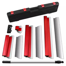 Drywall Skimming Blade Set w Transport Case StainlessSteel Incl 16,24,32 Blades