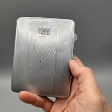 Vintage 1930-50 Aristocrat Chromium Plated Cigarette Case with initials