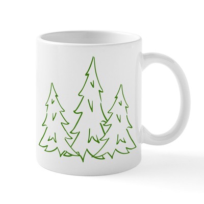 CafePress Three Pine Trees Mug 11 oz Ceramic Mug (744897913)