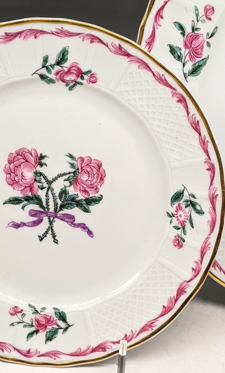 4 Bernardaud Limoges Les Deux Roses 4-piece place setting