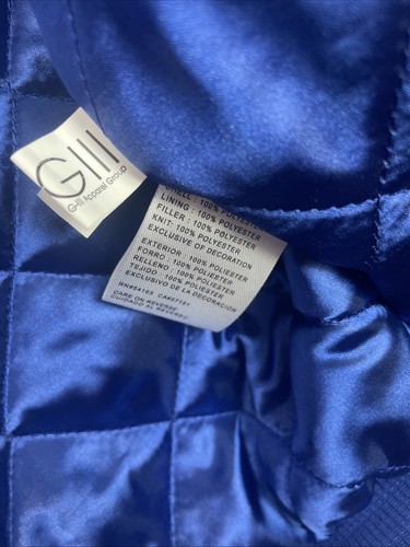 Giacca raso starter Los Angeles Dodgers foderata a scatto uomo 3XL blu cucito MLB EUC - Foto 10 di 11