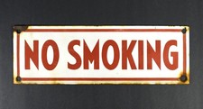 Vintage Porcelain No Smoking Gas Station Sign...