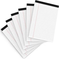 Legal Pads 5X8 Inch Writing Pads for Office Note Pads 5X8 for Work 80 GSM Paper 