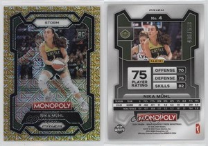 2024 Prizm Monopoly WNBA Millionaire Gold Mojo /500 Nika Muhl Mühl #4 Rookie RC