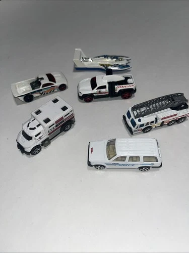 Vintage Assortment of Emergency Vehicles Diecast 1/64 Scale Vehicles Lot Of 6