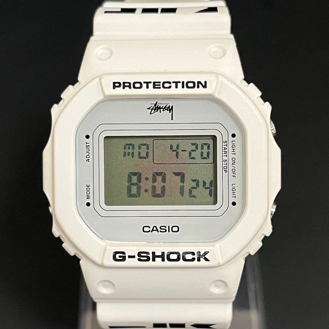 Rare 30th Anniv STUSSY x G-SHOCK DW-5600VT Limited White Eight