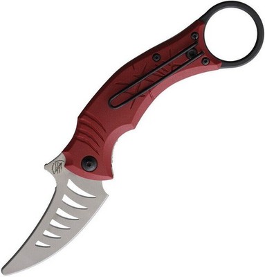 Bastinelli Creations Linerlock Trainer Red Folding Knife - MAKO-FOLDER-TRAINER