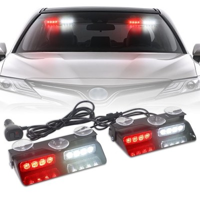 XRIDONSEN 2 in 1 Emergency Dash Lights Red White Volunteer Firefighter Lights Wa