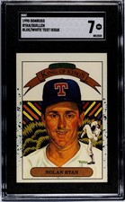 1990 DONRUSS BLUE/WHITE TEST ISSUE Nolan Ryan/Ozzie Guillen SGC 7 Pop 1 Rare