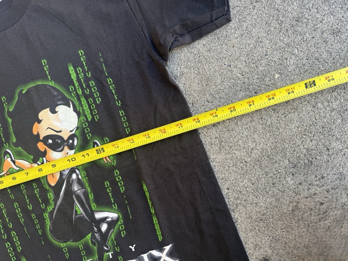 Vintage Betty Boop “Boof Trix” Graphic T-Shirt Matrix Style Black 