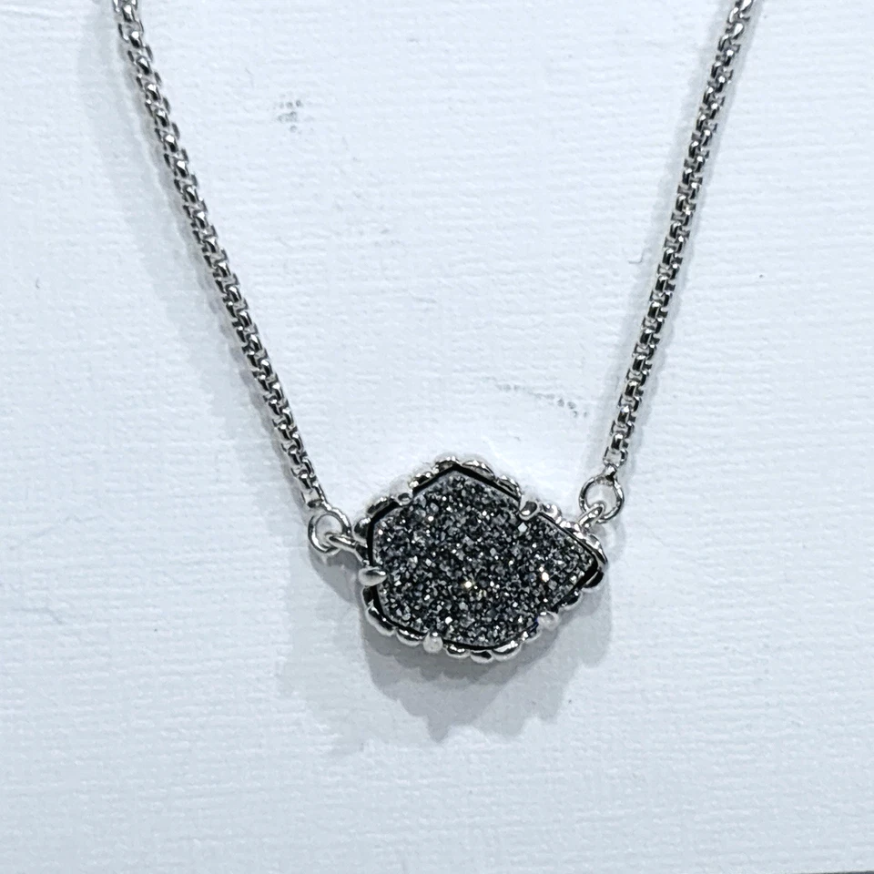 Collar Kendra Scott Tess Drusy Tono Plata NUEVO Foto 4 de 4