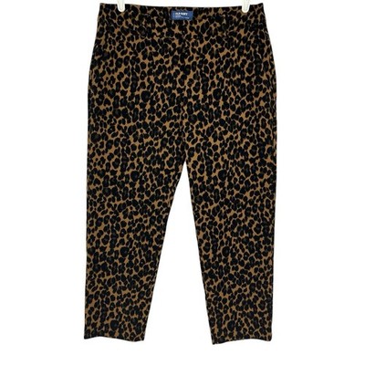 Old Navy Women's Harper High Rise Leopard Print Cropped Pants Sz 8 Regular NWOT
