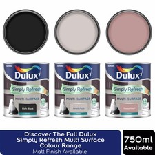 Dulux Simply Refresh Multi Surface Paint, All Shades, Eggsgell  750 ml