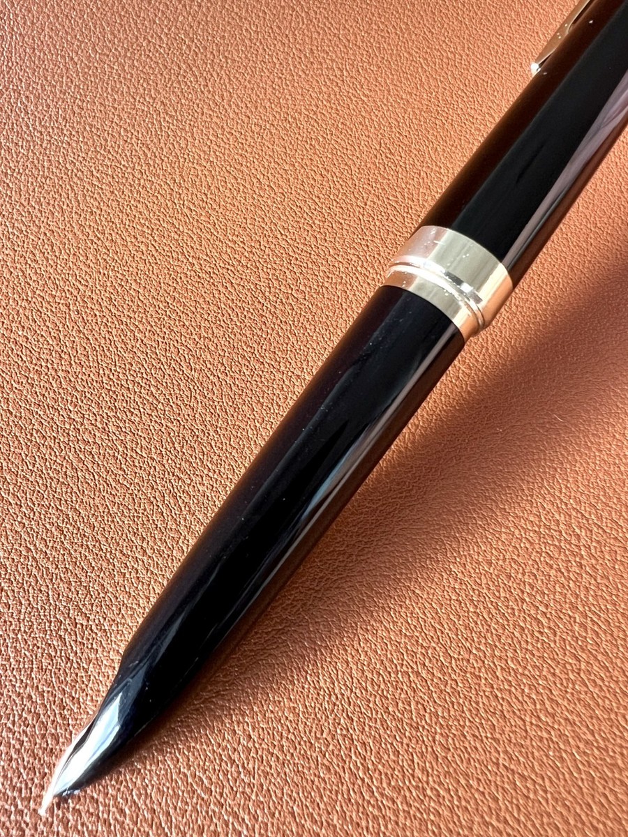 Pilot Elite Black Fountain Pen 18K-750 SF Nib – Vintage Japanese