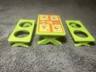 Vintage Fisher Price little people lime green picnic table with benches