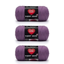 Red Heart Super Saver Medium Purple Yarn - 3 Pack of 3 pack,