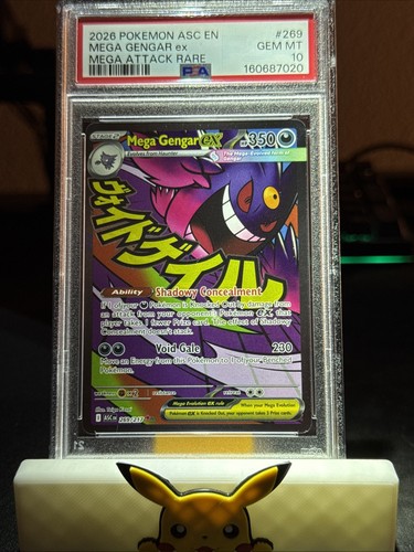 2026 POKEMON ASC EN-ASCENDED HEROES #269 MEGA GENGAR EX MEGA ATTACK RARE PSA 10