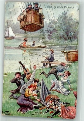 13589777 - F.E.D. Serie 409 Ballon gestoertes Picknick Thiele, Arthur