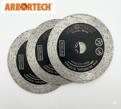 3 Stück Arbortech Diamant Trennscheibe Ø 54 x 1,2mm extra dünn für Mini Grinder