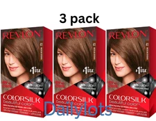 REVLON COLORSILK WITH KERATIN #41 MEDIUM BROWN - PACK OF 3