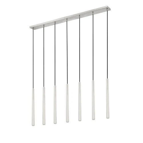 7 Light Linear Chandelier - Picture 3 of 6