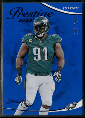 Fletcher Cox 2023 Prestige Xtra Points Holo Blue /299 Parallel Card #237 Eagles