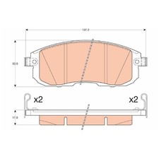 Satz Bremsbeläge Bremsklötze vorne für Nissan Juke F15 Pulsar C13 id75546
