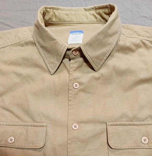 Men Old Navy Shirt White Cotton 44 / XXL / 52