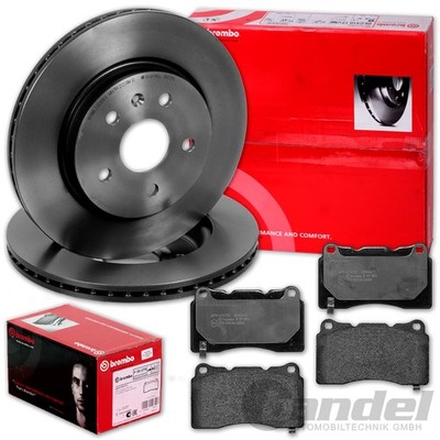 brembo BREMSSCHEIBEN + BELÄGE VORNE passend für TESLA MODEL S 5YJS  MODEL X 5YJX