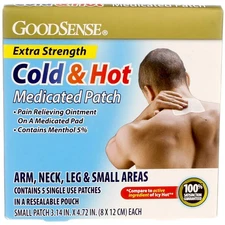 6 Pack GoodSense Cold & Hot Medicated Patch, 5 Ct