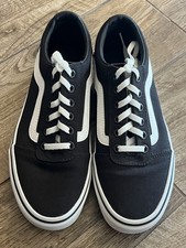 Vans Ward Black White Canvas Lace Up Sneakers Women's US 7.5